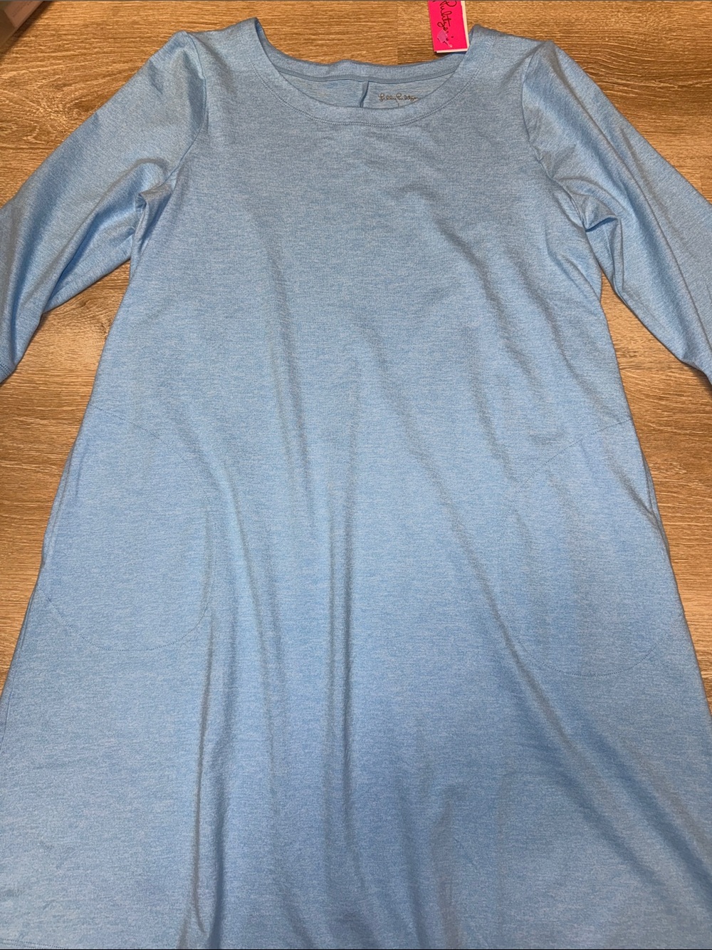 Lilly Pulitzer Solia swing dress in Heathered Frenchie blue size large NWT - Picture 2 of 6